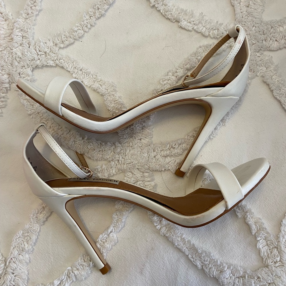 Steve Madden White Heels
